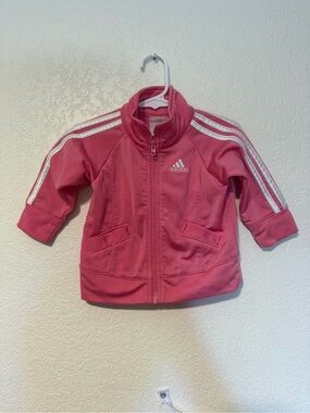Adidas Baby Girl Zip Up Pink Track Jacket 6 Months
